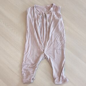 Sleeveless Pink Button-Up Baby Romper